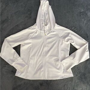 RBX white stretchy light weight zip up